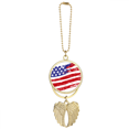 thumbnail image 1 of Stars And Stripes Specific America Country Flag Car Keychain Angel Wing Pendant, 1 of 4