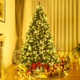 thumbnail image 3 of Costway 7.5Ft Pre-Lit Artificial Christmas Tree Hinged with 540 LED Lights & Pine Cones, 3 of 9