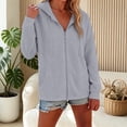 thumbnail image 6 of CAIVO Oversized Sweatshirt For Women Zip Up Hoodies Long Sleeve Fit Hooded Sweatshirts 2026 Casual Lightweight Jacket Tops With Pockets, 6 of 7