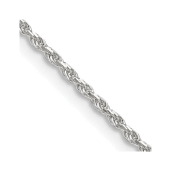 Auriga Fine Jewelry 925 Sterling Silver 1.5mm Diamond-cut Rope Chain Necklace 20inch for Women