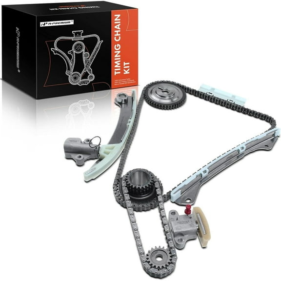 A-Premium Set of 10PCS Engine Timing Chain Kit W/Tensioner & More [fit DOHC, 4Cyl] Compatible with Nissan Cube 2009-2012 [1.8L], Sentra 2007-2012 [2.0L], Versa 2007-2012 [1.8L]