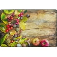 thumbnail image 4 of Dreamtimes Autumn Colorful Fruit Area Rug, 36"x24" Retro Floor Non-Slip Washable Indoor Door Mat, Absorbent Floor Mat for Bedroom Kitchen Entryway Bathroom, 4 of 7