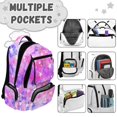 thumbnail image 3 of KUIFORTI Pink Print Bookbag with Lunch Box 4Pcs Kids Backpack Set for Elementary Primary School Boys Girls School Bag with Pencil Case Water Bottle Sleeve Lightweight, 3 of 6