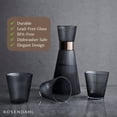 thumbnail image 4 of Rosendahl Grand Cru Nouveau 33.8 oz. Water Carafe - Elegant Smoke-Colored Mouth Blown Glass with Patinated Steel Accents, Dishwasher Safe - Stylish & Functional Design for Modern Living, 4 of 7