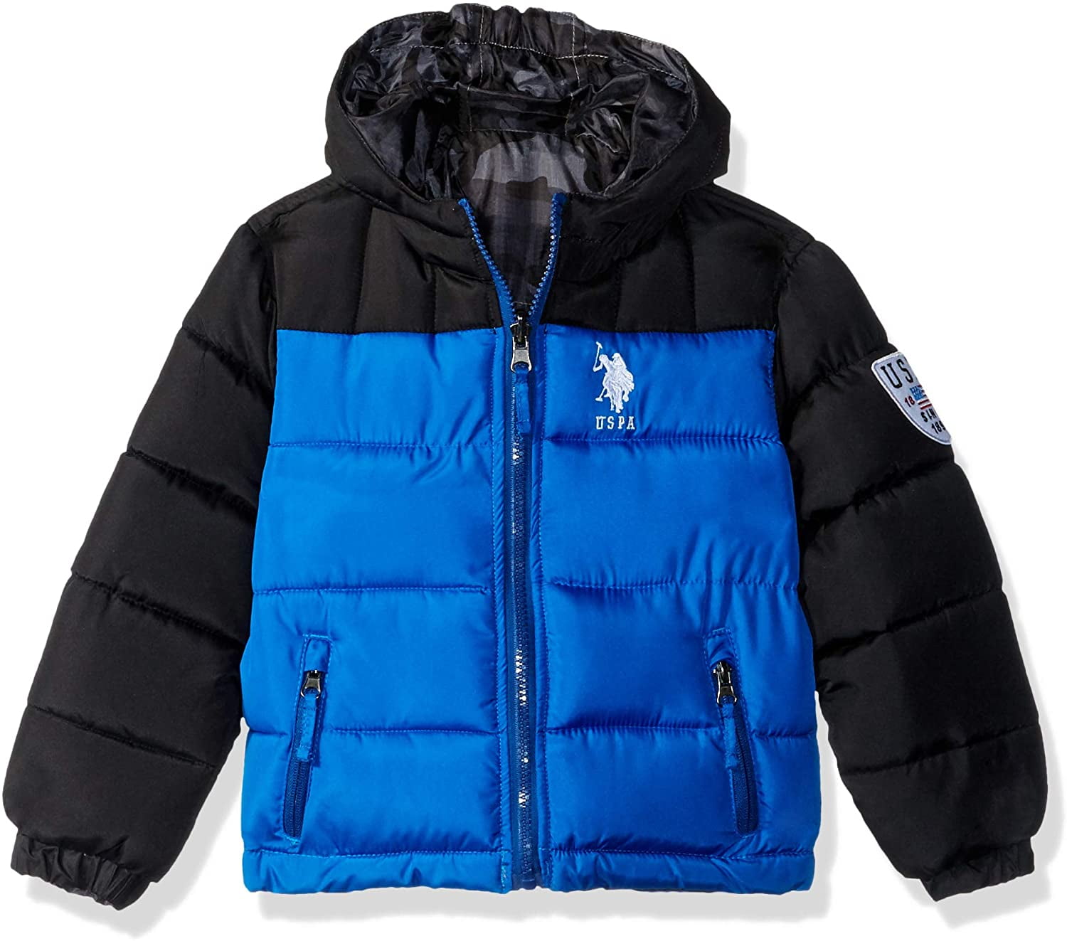 polo bubble vest with hood