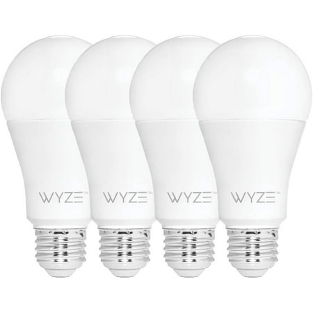 

Wyze LED 9.5W (60W Equivalent) White Smart Home Bulb Dimmable 4 Pack