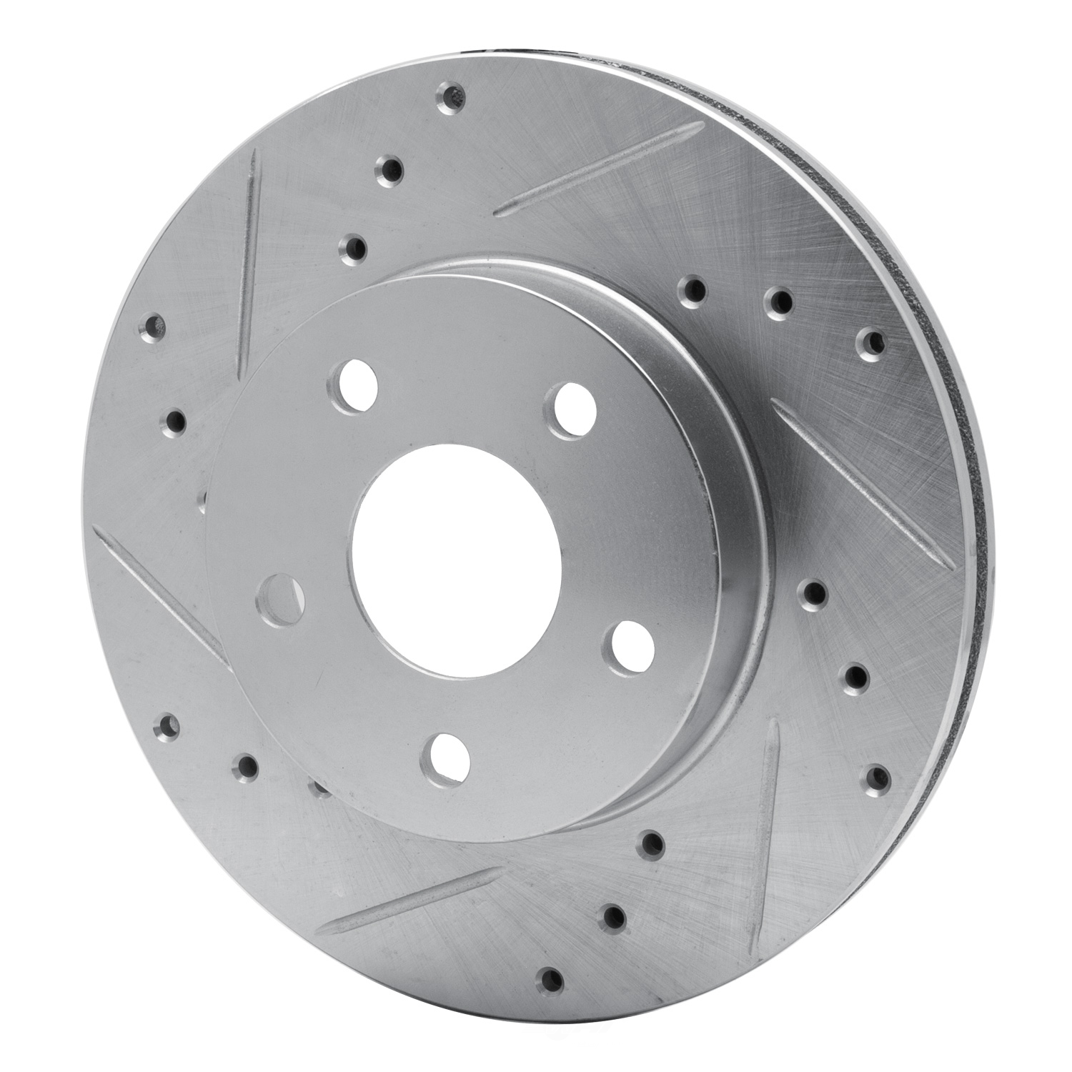 Dynamic Friction Company 631-45002L DFC Brake Rotor - Drilled And Slotted - Silver