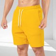 thumbnail image 2 of Pantalones Cortos para Hombres Casual Verano Color Sólido Casual Cordón Bolsillo Recto a Través de Pantalones Cortos, Pantalones de Moda de Poliéster, 2 of 9