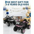 thumbnail image 4 of 12V Ride-On Car with Parent Remote Control, Off-Road ATV 4-Wheeler with LED Flag, 4 of 8