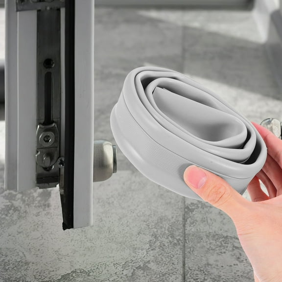 LIFKOME PVC Door Sealer Strip in Grey for Commercial Door Weatherstripping and Indoor Comfort 1Pack