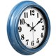 thumbnail image 2 of Reloj de pared JENLYSTIME retro de 30 cm, silencioso, no hace tictac, azul, 2 of 8