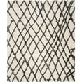 thumbnail image 6 of SAFAVIEH Belize Katriona Abstract Plush Shag Runner Rug, Ivory/Charcoal, 2'3" x 11', 6 of 7