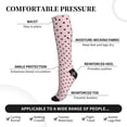 thumbnail image 3 of Lsque Cute Cat Pattern Sport Compression Socks for Men & Women 15-20 mmHg Knee High Nurse Pregnant Running Medical and Travel Athletic, 3 of 6