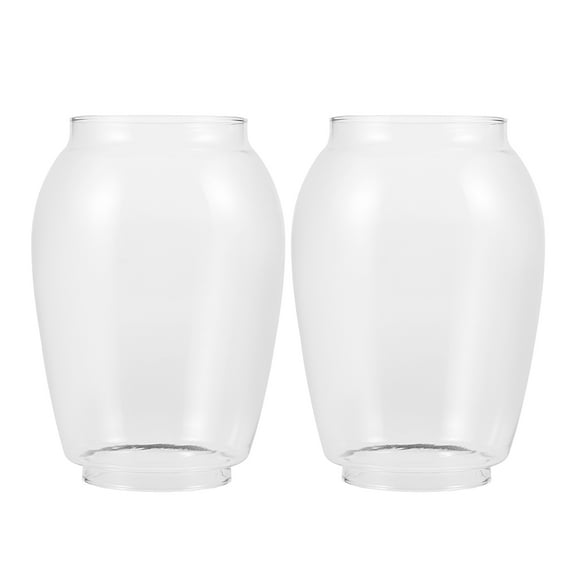 Raindrops 2pcs Clear Glass Kerosene Lamp Shade Replacement Vintage Hurricane Lantern Glass Chimney For Outdoor Camping