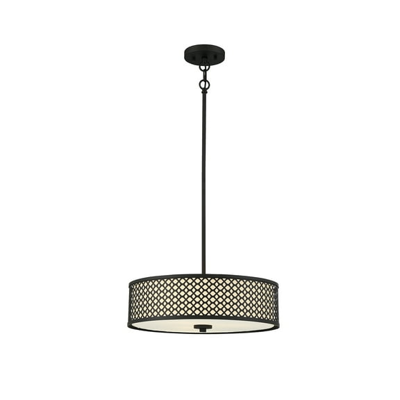 Trade Winds Lighting 3-Light Pendant Light In Matte Black