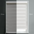 thumbnail image 6 of MOOD Zebra Shades for Windows | Custom Size + Cordless + Durable and Stylish Roller Shade | Day and Night Dual Layer Combi Blind | Pure White (Light Filtering) | 62"W x 36"H, 6 of 9