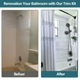 thumbnail image 6 of Replacement 5" Dual Shower Combo Faucet Tub Trim Kit for Delta 13/14 Series, High Pressure Round Rain Shower Head& Handheld Set Faucet System, Matte Black (Valve& Catridge Not Inclued), 6 of 9