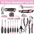 thumbnail image 3 of WORKPRO 52-Piece Pink Tools Set, Household Lady Tool Kit with Storage Toolbox, Basic Tool Set for Home, Garage, Apartment, Dorm, New House, Back to School, and as a Gift, 3 of 8