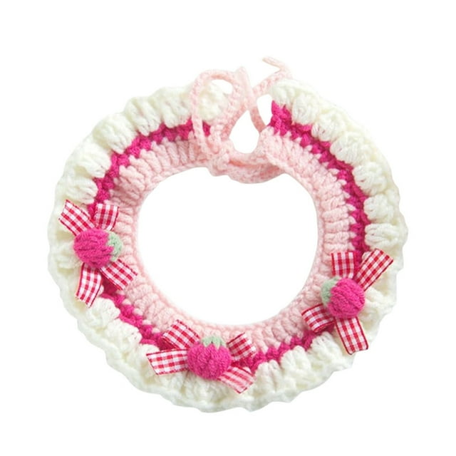 Knitted Cat Collar Adjustable for Small Cats for Everyday Wear and Outdoor Adventures Pet Accessory