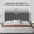 thumbnail image 4 of Full Platform Bed Frame, Modern Velvet Upholstered Bed with Headboard Height Adjustable, Grey, 4 of 6