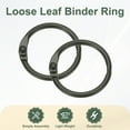 thumbnail image 3 of Uxcell 18Pcs Loose Leaf Binder Rings, 0.9 Inch Metal Open Card Rings Heavy Duty Book Rings for Key Index Card Rings Paper Rings Office, Black, 3 of 7