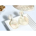 thumbnail image 6 of Versatile White Kabibe Shell Double Linked Circles Post Drop Dangle Earrings, 6 of 6