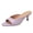 Purple, variant on Women Open Toe Low Heel Mule Sandals 1.96 Inch Kitten Heel Slip on Slides Black Leather Casual Summer Shoes for Daily Work Party Vacation