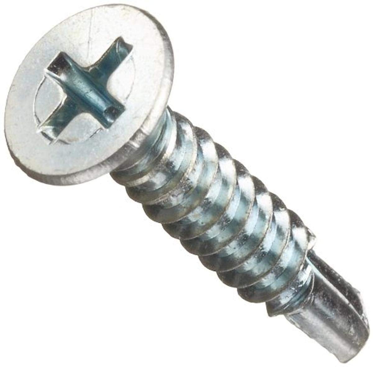 Phillips Drive Type F Steel Thread Cutting Screw #8-32 Thread Size Pack of 100 3/4 Length 82 Degree Flat Undercut Head Zinc Plated Phillips Drive Type F Steel Thread Cutting Screw #8-32 Thread Size Pack of 100 3/4 Length 82 Degree Flat Undercut Head Zinc Plated