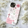 thumbnail image 5 of Christian Faith Inspirational Phone Case, Bible Verses & Cross Collage iPhone Cover, Encouragement Design for iPhone 16 15 14 13 12 11 Pro Plus Max Mini Pink, 5 of 6