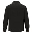thumbnail image 7 of Maoxin Men's Coats and Jackets Men's Fashion Casual Trend Woolen-breasted Solid Color Long-sleeved Hoodless Casual Coat/jacket Black L, 7 of 7