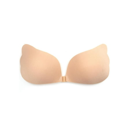 Women Strapless Wing Sticky Bra Adhesive Invisible Front Buckle Nipple Cover Pad