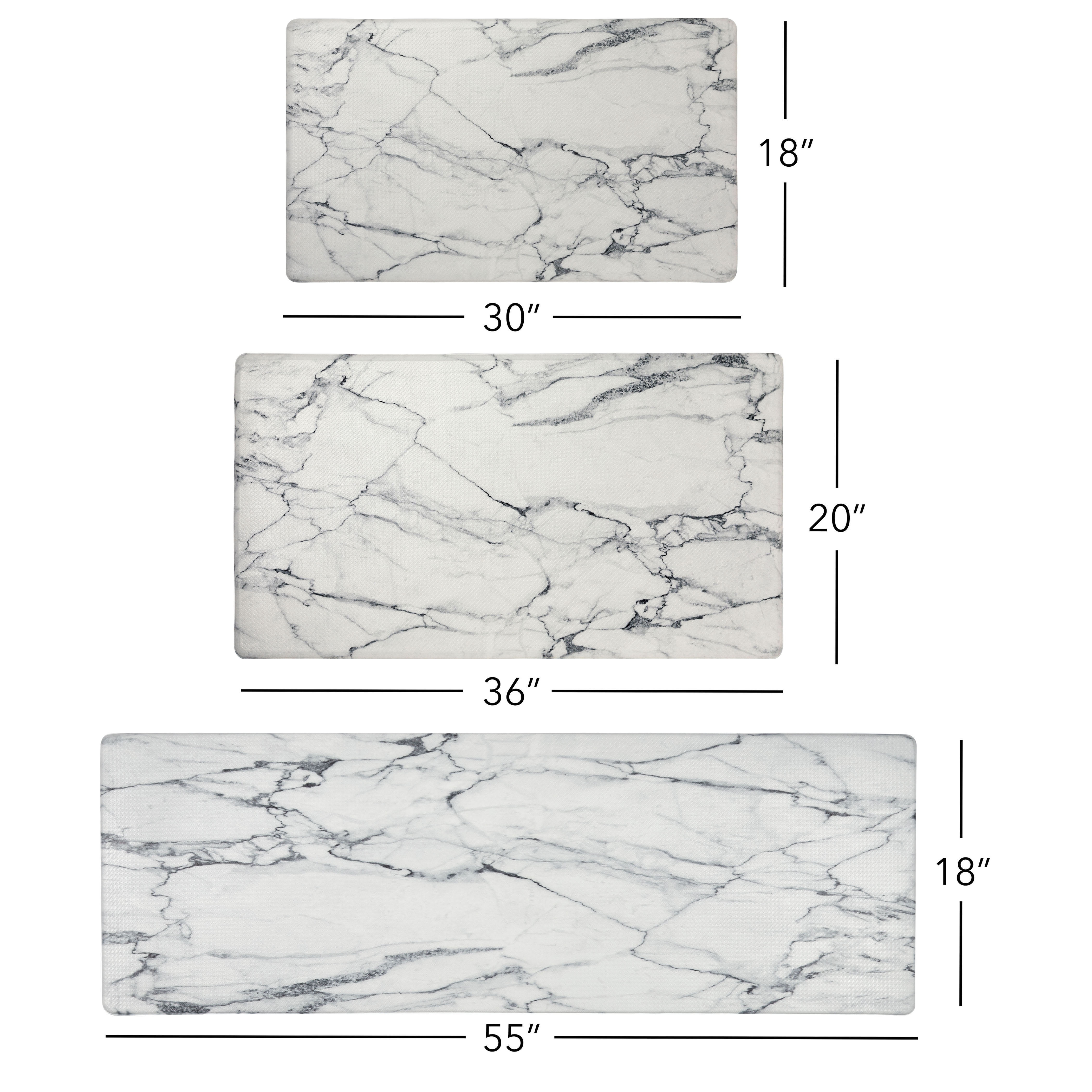Stylish White Marble Stone Mat with 4 Non-slip Legs for Counter