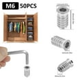 thumbnail image 2 of Inserts Filetés 50Pcs M6/M8 Inserts d'Écrou en Alliage de Zinc 20mm, 2 of 7