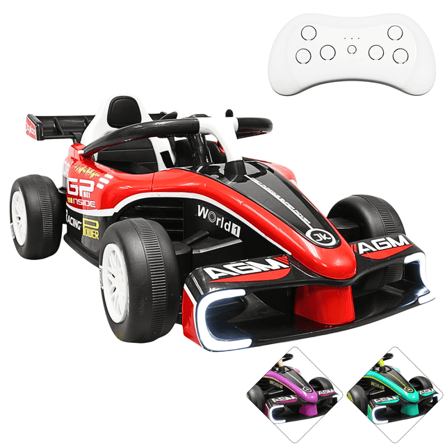 Montable Electrico para Niños Carro de Carreras Bluetooth Control Remoto Batería 12v Apto a Partir de 3 Años Soporta hasta 30 kg - Rojo