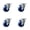 4 Swivel - No Brakes  - Blue, variant on 3 Inch Solid Polyurethane ½ Inch Threaded Stem Caster Set with Brake