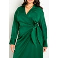 thumbnail image 2 of ELOQUII Women's Plus Size Satin Maxi Wrap Dress, 2 of 3