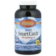 Carlson Labs - Smart Catch Norwegian Fish Oil Omega-3 DHA & EPA For Teens Lemon 1000 mg. - 180 Softgels