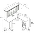 thumbnail image 6 of Bush Furniture Fairview L Shaped Desk with Hutch, Antique Black, 6 of 8