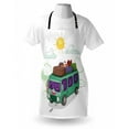 thumbnail image 4 of Camper Apron, Bus Loaded with Luggage Cruising in the Countryside Hippie Van Outdoor Activity, Unisex Kitchen Bib with Adjustable Neck for Cooking Gardening, Adult Size, Multicolor, by Ambesonne, 4 of 4