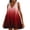 Red, variant on LIaqionyy Women's Gradient Mini Dress V Neck Pleated Dresses Loose Sleeveless Pullover Dress for Summer Beach