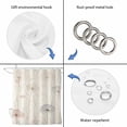 thumbnail image 5 of Dandelion Retro Leaves Waterproof Fabric Shower Curtain,Farmhouse Botanical Watercolor Waterproof Fabric Shower Curtain for Bathroom Curtains Bathtubs Shower Curtains with 12 Hooks Standard 66x72, 5 of 8