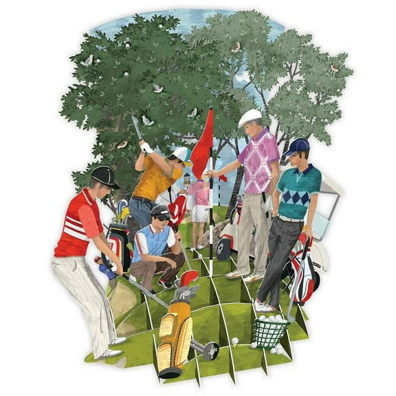 Paper d'Art Golf World 3D Pop Up Greeting Card (Other)