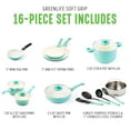 thumbnail image 6 of GreenLife 16 Piece Soft Grip Cookware Set, Non-Toxic Ceramic Nonstick, Turquoise, 6 of 8