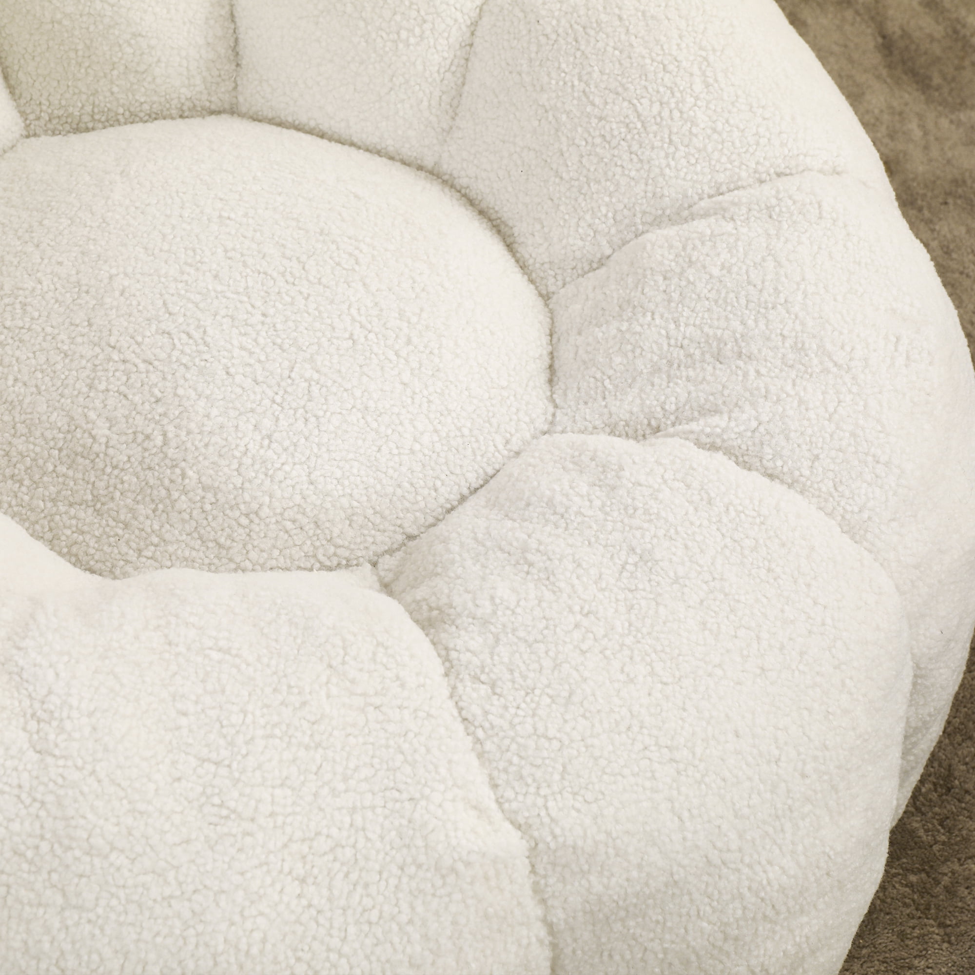 Jopath Bean Bag Chair for Adults and Kids,Oversized Bean Bag Sofa with Armrests Stuffed High-Density Foam,Lazy Sofa Floor Sofa for Living Room Bedroom,White