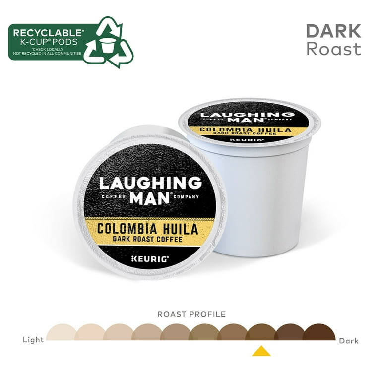 Laughing Man Colombia Huila Dark Roast Coffee Keurig K Cup Pod 22ct Walmart