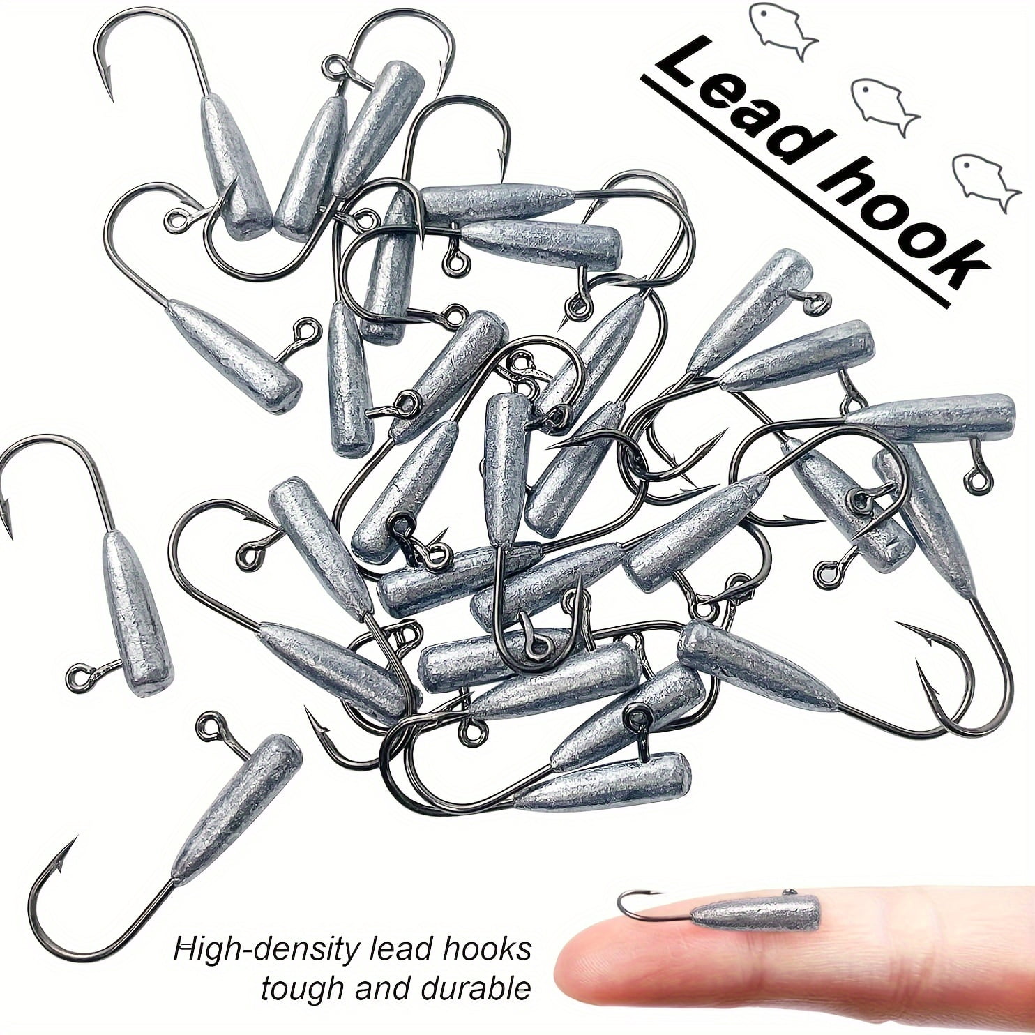 131-Piece Tube Jig Head Kit, Pre-Rigged Swimbaits Soft Plastic Tube Lures, Mixed Color Crappie Bass Fishing Hooks, Saltwater Freshwater PC Construction Tackle Set, Lead Compliant