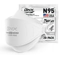 thumbnail image 2 of BNX N95 White Respirator Face Mask, Tri-Fold Cup/Fish Style, 20-Pack, Model F95W, 2 of 7
