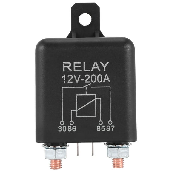 1X 12V 200A Normally Open 4 Pin Relay 1X User manual-black