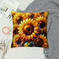 thumbnail image 2 of JRXY Sunflower Throw Pillow Cover Couch Pillow Case Square Outdoor Pillow Sofa Bed Lumbar Pillowcase Decorative White, 2 of 5