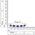 thumbnail image 2 of Gem Stone King 925 Sterling Silver Bracelet for Women Oval Lapis Moissanite (7.26 Cttw), 2 of 4
